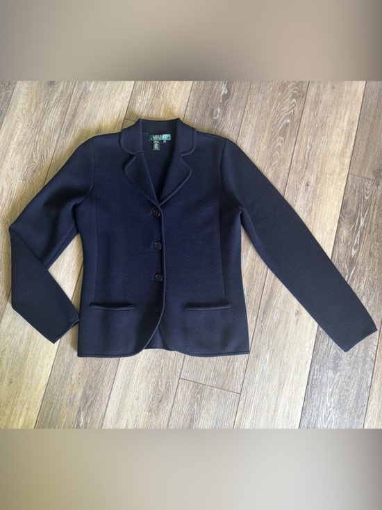 Lauren Ralph Lauren Jackets & Blazers - Lauren Ralph Lauren woman’s Navy 100% Merino Wool Blazer Jacket